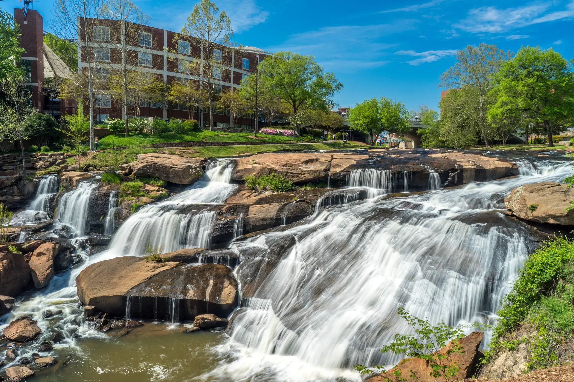 Waterfall on the Reedy River in downtown Greenville, South Carolina