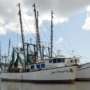 Shrimp boats tied to the dock