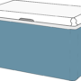 A drawing of a cooler