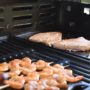 Shrimp being cooked on a grill
