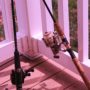 Two rod and reel fishing pole combinations