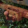 A rusted trailer hitch